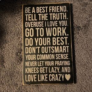 Love Like Crazy Lyric Sign